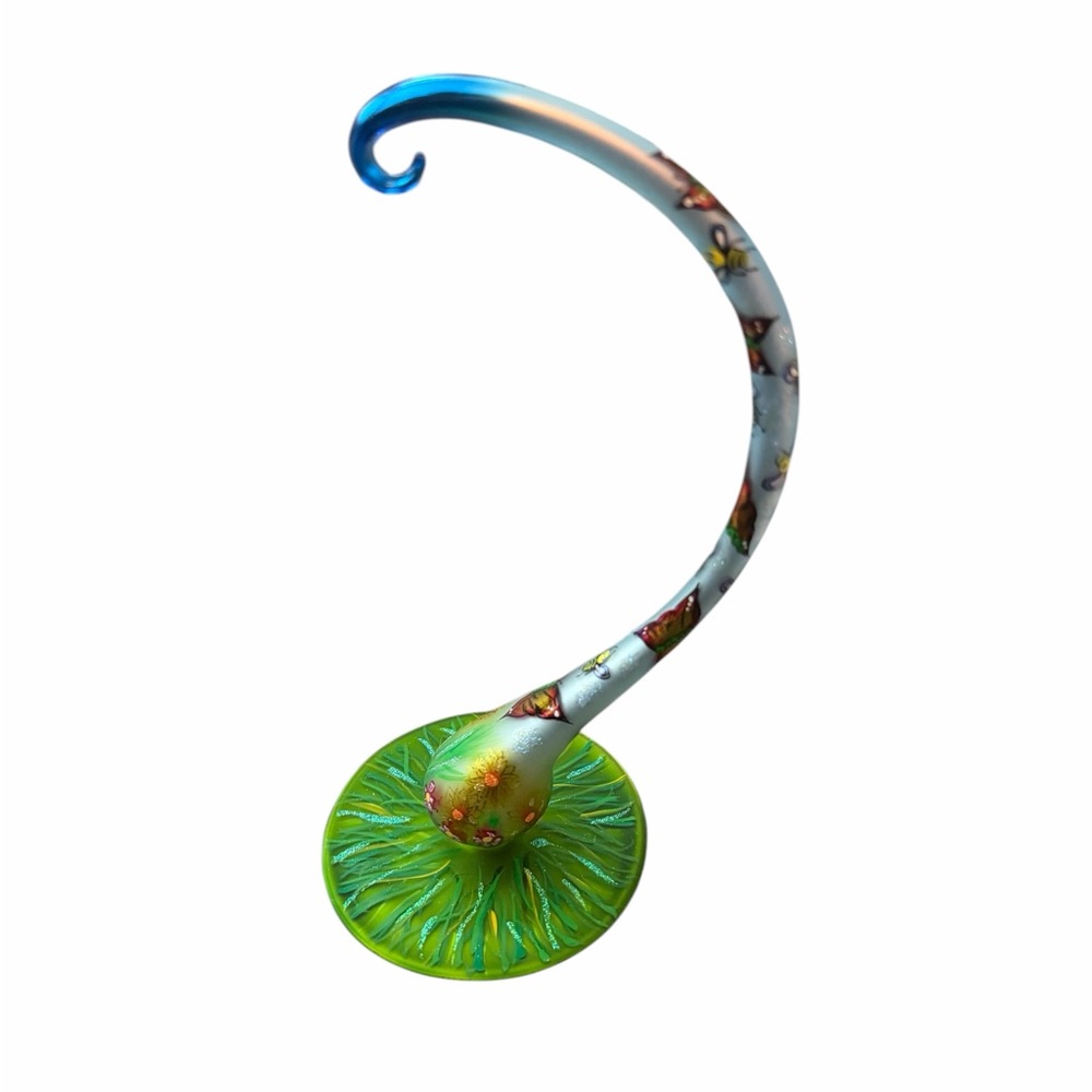 Radko Butter bee 2002 Art Glass Curled Ornament Stand